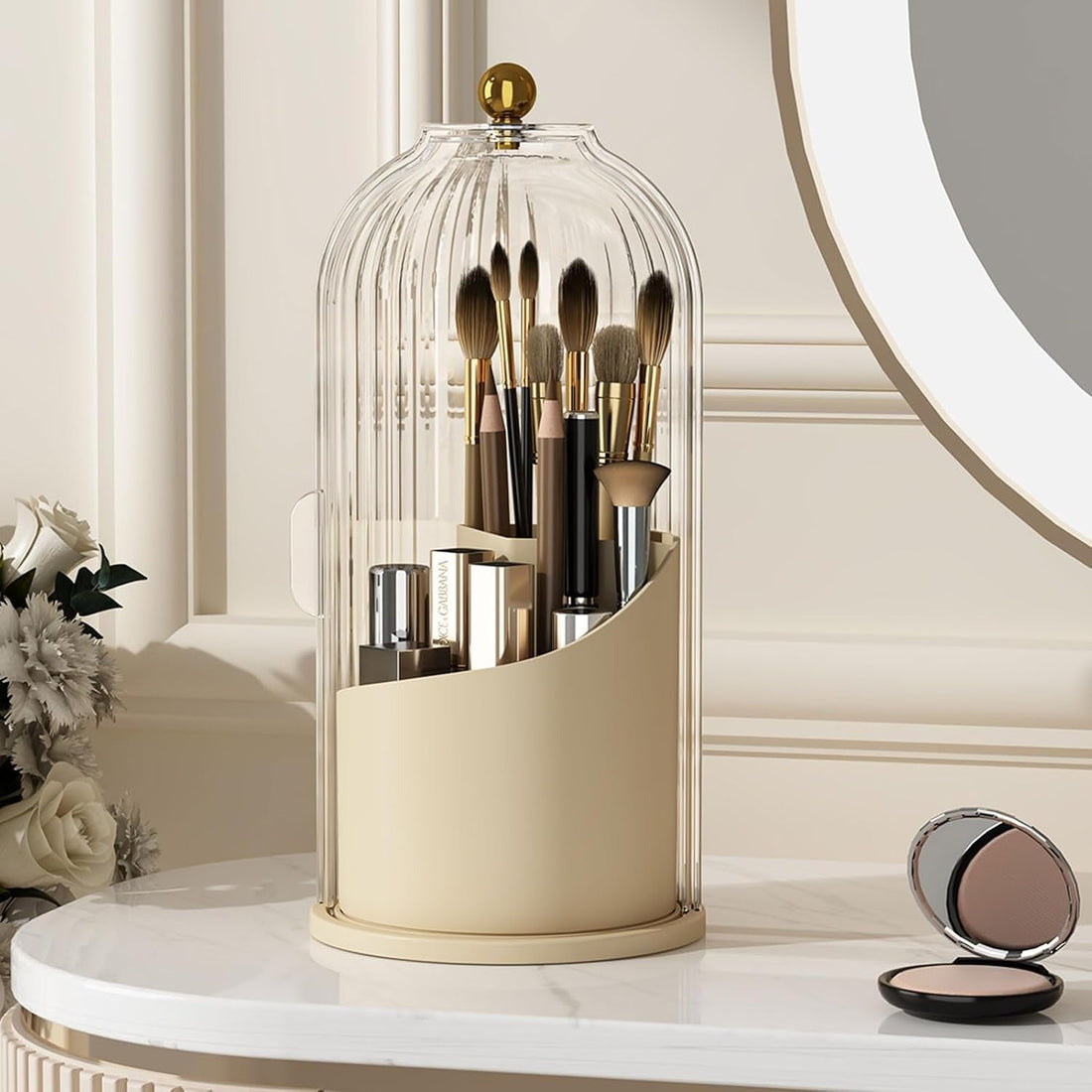 360° Rotating Makeup Brush Holder
